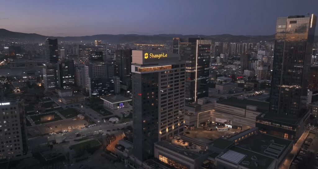 A skyline of Ulanbaatar just before night time