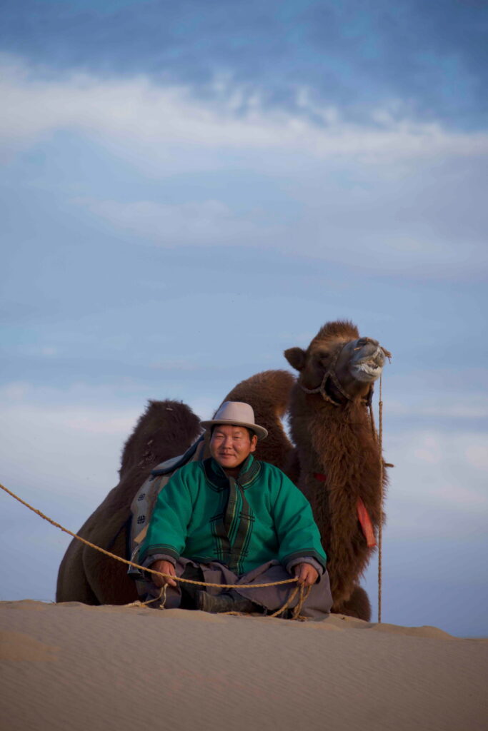 camel nomad in gobi