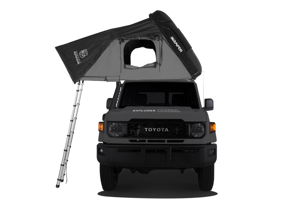 Mongolia Car Rental Toyota Landcruiser 79 Pickup with rooftop tent