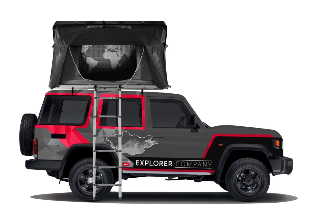 Mongolia Car Rental Toyota Landcruiser 76 with rooftop tent