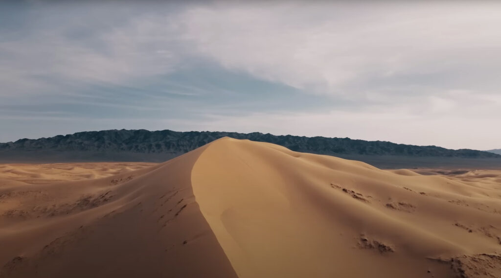 Tall sand dunes in the Gobi National Park Mongolia’s National Parks