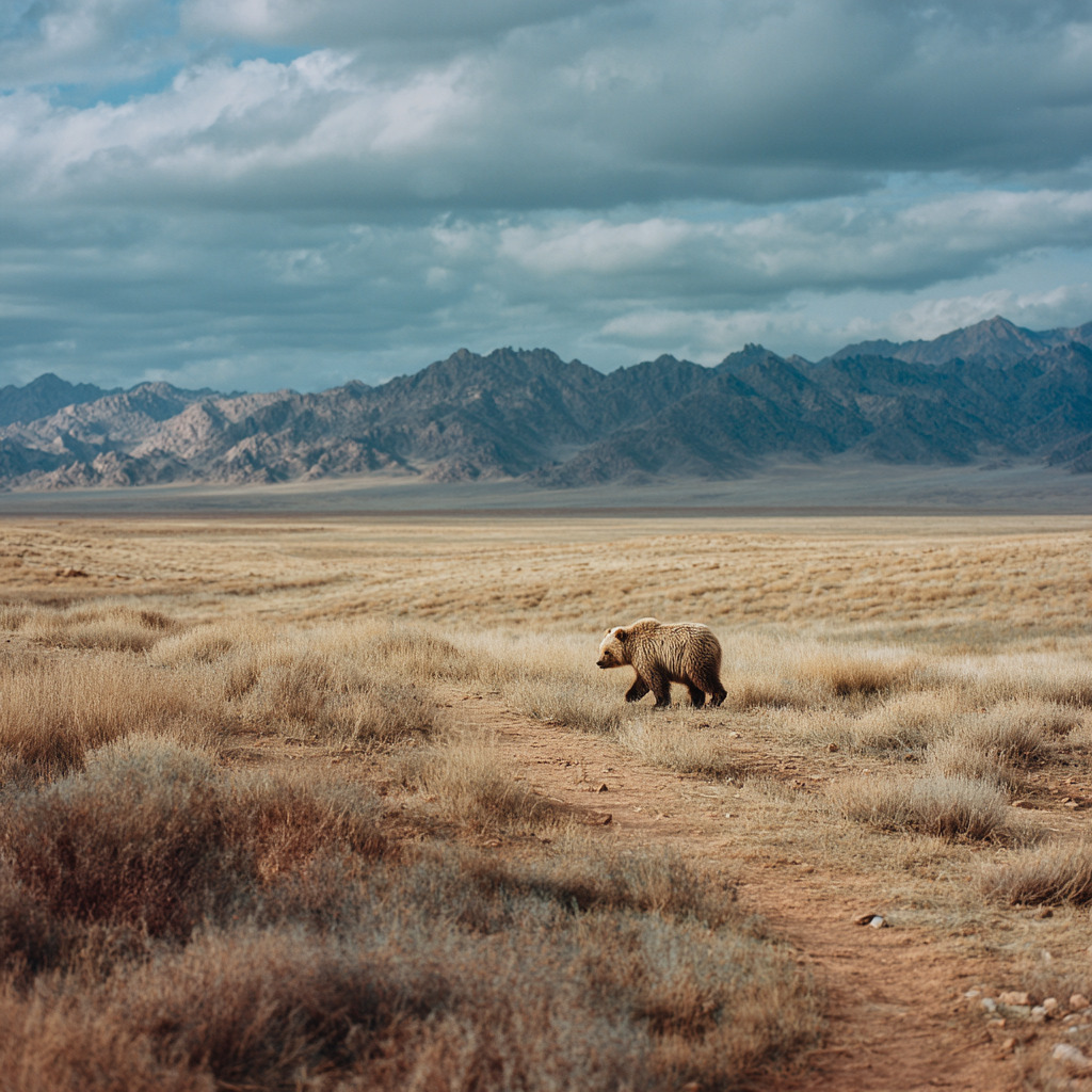 몽골 마자알라이의 고비 곰