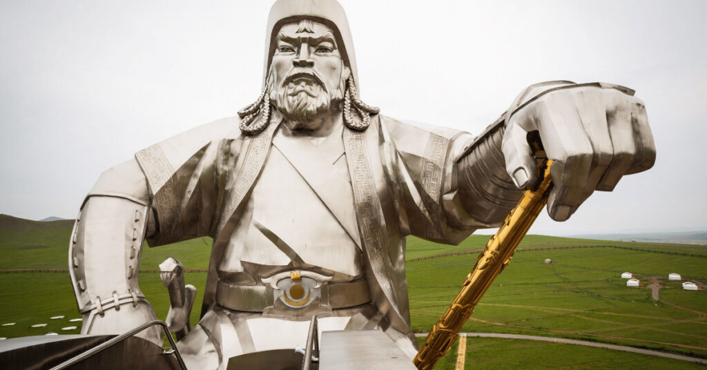 Chinggis Khaan Equestrian Statue in Tuv Province