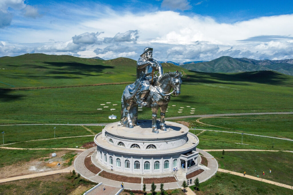 Chinggis Khan statue just outside the capital of Mongolia